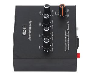 Aramox Dynamic Microphone Amplifier, Aluminum Alloy, Customized Sound Adjustment, Portable Mic Amp for Home Karaoke and Live Performances