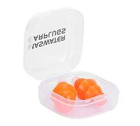 Aramox Ear Plugs Reusable Silicone Swimming Earplugs Noise Reduction Washable for Swimming Shower Sleeping Spa Adults and Bathers Blue Box (Orange+PP Box)