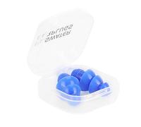 Aramox Ear Plugs Reusable Silicone Swimming Earplugs Noise Reduction Washable for Swimming Shower Sleeping Spa Adults and Bathers Blue Box (Blue+PP Box)