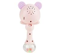 Aramox Educational Music Rattle Toy for Baby's Development, Ergonomic Handle for Grasp Ability, Flashing Lights for Hand-Eye Coordination, Suitable for Babies and Toddlers, Blue/Yellow (Pink)