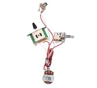 Aramox Electric Guitar Wiring Harness, Prewired Metal Guitar Wiring Kit with 3 Way Switch A500K B500K Pots, Low Noise Easy Install for Electric Players Repair