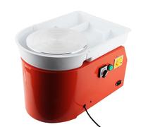 Aramox Electric Pottery Wheel with Pedal Control and Removable Bowl | Aluminum Alloy Table, 0-300 RPM Variable Speed, for Ceramic Art and Sculpture, Compatible with 9.8in Turntable
