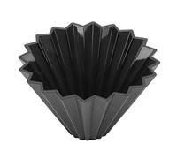 Aramox Elegant Origami Design Resin Conical Coffee Strainer, Professional Coffee Making Appliance for Home Baristas (Black)