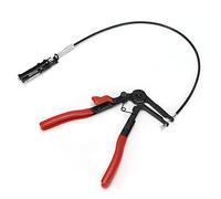 Aramox Flexible Hose Clamp Plier Steel Wire Hose Clamp Tool with PVC Grip Rust Treated Cable Design for Tight Engine Spaces Auto Repair Car Maintenance Mechanics