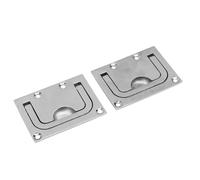 Aramox Flush Pull Handle, 316 Stainless Steel, Mirror Polished, Recessed, for Yacht, Boat, Cabinet, Car Storage Box, 2 Pack