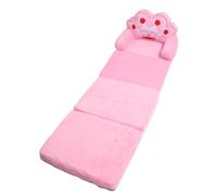Aramox Foldable Toddler Armrest Chair Bed Princess Tiara Design Floor Cushion Sofa, Suitable for Kids Playing, Pink (Folding in Quarters)