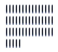 Aramox Fountain Pen Ink Cartridges Black Fountain Pen Refill 3.4 Mm Bore Diameter 50 Pieces 0.9 Ml Each Smooth Ink for Office School Students Writing Supplies (50pcs)