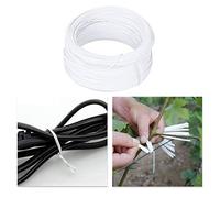 Aramox Galvanized Iron Wire White Ties 0.55mm Single Flat Bridge Wire for Craft Gardening Cable Storage Plant Bundling Use