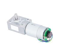 Aramox Gear Motor, Copper Zinc Alloy Gear Motor with Encoder 5840 555 8mm D Shaft Self Locking High Torsion Speed Reduction for Automation Controls Industrial Drive (12RPM DC12V)