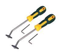 Aramox Grout Removal Tool Stainless Steel Grout Scraper 2 Set Manual Tile Cleaner with Ergonomic Handle for Removing Caulk Mortar Dirt in Home Office Tile Joints