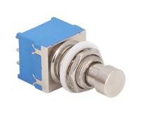 Aramox Guitar Effect Pedal Foot Switch, Metal True Bypass 9 Pin 3PDT Push Button for Musicians and Audio Applications