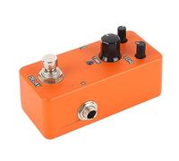 Aramox Guitar Effects Pedal Metal Mini Modulation Pedal with Adjustable Frequency Range True Bypass 2 Overdrive Modes for Electric Guitar Bass Players Stage Practice (Orange Delay)