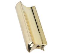 Aramox Guitar Slide Bar Stick Picks Set, Stainless Steel Guitar Slide with 4 Metal Picks, Warm Glossy Glide, Comfortable Body Design, for Beginners Electric Practice (Gold)