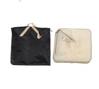 Aramox Hanging Drying Net Foldable Multifunction 4 Layer Drying Rack for Vegetable Fruit, Dense Mesh Fabric Steel Wire Frame, Compact Storage Bag Included (Beige)