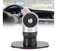 Aramox HD 052 Car Bracket Aluminum Alloy Double Sides Adhesive Tape Car Recorder Bracket 1 4 Inch Thread 14 to 230 Degrees F Rotation Adjustable for Dashboard Use (Silver)