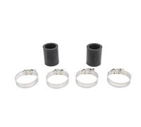 Aramox High Temp Pipe Clamps Connector Silicone Exhaust Pipe Clamps 1in 2Pcs with 4 Accurate Fit Easy Install for Banshee 1987 to 2006 Exhaust Repair Use (Black)