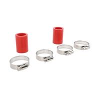 Aramox High Temp Pipe Clamps Connector Silicone Exhaust Pipe Clamps 1in 2Pcs with 4 Accurate Fit Easy Install for Banshee 1987 to 2006 Exhaust Repair Use (Red)