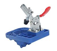 Aramox Hinge Opening Locator Plastic Aluminum Alloy Hinge Jig 35mm Adjustable Depth Guide for Cabinet Door Drawer Woodworking Accurate Positioning Portable Use (Blue)