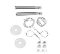 Aramox Hood Lock Pin Plate Kit, Stainless Steel Engine Safety Hood Locking System, Arrow Storage Case for Modified Cars and Racing Vehicles