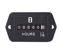 Aramox Hour Meter, Mechanical Gauge, Durable Engine Hour Meter with High Accuracy, for Gasoline Engine, Generator, Motorboat, and Heavy Machinery (HM002)