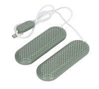 Aramox Household Shoe Dryer, ABS Ceramic Shoes Dryer with USB Power Timer 122 to 131F Deodorizing Drying for Adult Shoes Boots Student Dormitory Home Travel Use (OD Green)