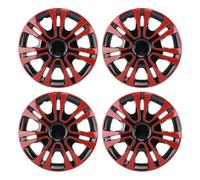 Aramox Hubcap Wheel Covers, 4Pcs Wheels Rim Cover 13 Inch Black Red Stylish Durable Protective Hubcap Wheel Covers For Most Cars Trucks Vans, Aramoxrzvo79f32u