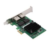 Aramox I350-T2 Dual Port Gigabit Network Card, I350AM2 | PCI Express 2.0 x4/x8/x16 Interface, 10/100/1000Mbps Auto-Negotiation, Low & Full Height Bracket, Server Upgrade