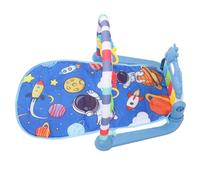 Aramox Infant Gym Mat, Bright Colors, Folding Baby Play Piano with 5 Hanging Bell Toys and Piano Music