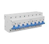 Aramox Interlock Circuit Breaker PVC Dual Power Manual Transfer Switch AC400V 4P Plus 4P 10KA for Hospitals Banks Fire Systems and Buildings with Rail Mount (125A)