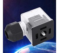 Aramox IP67 Solenoid Valve Plug Transparent PC Cover PA Socket 24V 10A Screw Crimp Electrical Connector 5 Pack for Water Pressure Valve Coil Wiring and Maintenance (24V)