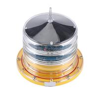 Aramox IP68 Solar Power Barge Safety Beacon Light, Marine LED Light with Automatic Control and 30-Day Runtime for Boats and Ships