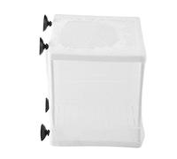 Aramox Isolation Mesh Box Fish Breeder Plastic Aquarium Breeder 6.2 X 6.2 X 5.5in with Suction Cup and Divider for Fish Breeding Fry Separation in Home Tanks