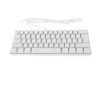 Aramox K401 60% Mechanical Gaming Keyboard, 61 Keys Mini RGB Backlit Wired Keyboard, Compact 60% Layout for FPS Gamers & Space Saving Desk (White)