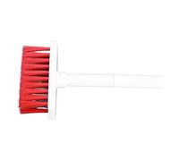 Aramox Keyboard Brush Plastic Cleaning Brush Pen 5 in 1 Double Head Design with Metal Nib Flocked Sponge 3 Row Bristles for Headphones Keycaps Laptop Tablet Camera Users (White Red)