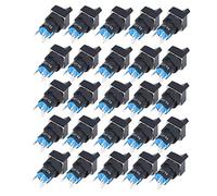 Aramox Knob Selector Switch, Self Locking Knob Selector Switch 25PCS 16mm 12V ABS Brass 2 Speed with Light 5 Pins for Automation Equipment Distribution Boxes Installation (Green)
