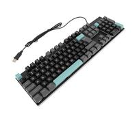 Aramox Large Print Wired Gaming Keyboard, USB Backlit Metal Panel (#1) | USB Plug-and-Play, 26-Key Anti-Ghosting, Ergonomic Wrist Curve, SpillTilt, Adjustable Stability Bracket