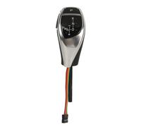 Aramox LED Gear Shift Knob Electrosilvering LED Shift Knob with One Click Start Button Thumb Type Design Adapter Harness for X3 E83 2004 2010 Left Hand Drive (Electroplated Silver)