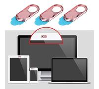 Aramox Lens Cap Webcam Cover 3pcs Metal Protect Sticker for Smartphones Tablets - Prevents Hacking & Ensures Privacy (Pink)