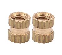 Aramox M2.5 Brass Cylinder Knurled Insert Nut, Multiple Sizes for Various Projects, Convenient Set with Heat-resistant Material for Wide Range of Applications (M2.5 * 5 * 3.5 (100pcs))