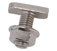 Aramox M8 Hammer Head Screws, 15 Set Stainless Steel Screws for Photovoltaic and Solar Installation, with Full Thread Connection Fastening, Easy to Install