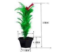 Aramox Magic Trick Toy Magical Wand to Flower Illusion Prop for Magicians Clowns Kids with 22cm Plastic Wand Great for Party Show Entertainment (Green)