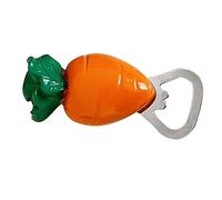 Aramox Magnet Bottle Opener, 3D Cartoon Magnetic Fridge Bottle Opener with Durable Plastic for Kitchen Bar Accessories, Strong Magnetic Hold and Adorable Design for Refrigerator Home Use (Orange)