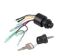 Aramox Metal and Plastic Boat Ignition Key Switch Assembly Black Ignition Switch for Outboard Remote Control Box 87-17009A5