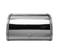 Aramox Metal Bread Box, Storage Bin for Bread, Cakes, Cookies, Bread Bin, White Bread Box with Delicate Design, Decorative & Practical Organizer (Frosted)