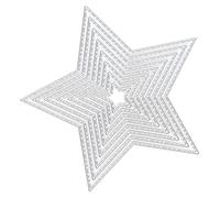 Aramox Metal Cutting Die Stylish Five-Pointed Star Shape Template Mold for DIY Craft Paper Card Making, Easy to Use with Major Brand Die-Cutting Machines, Perfect for Unique Gifts, 4.7 X 4.7in Size