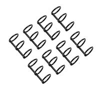 Aramox Metal Electroplated DIY Rings Reusable 3 Hole for Loose Leaf Binding Small Notebook, 8PCS Hand Account Paper Rings for DIY Handbook (Black)