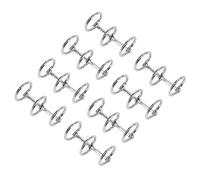 Aramox Metal Electroplated DIY Rings Reusable 3 Hole for Loose Leaf Binding Small Notebook, 8PCS Hand Account Paper Rings for DIY Handbook (Silver)