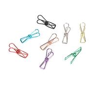 Aramox Metal Small Fish Folder Sophisticated Clips Letter Organizer for Report Filing, Colorful Design, Iron Wire, 40Pcs for Office and Home Desk Decor