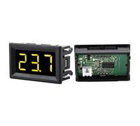 Aramox Mini Digital DC Voltmeter, ABS, LED Display Voltage Meter, Measuring Range DC 2.5-30V, Ideal for Cars and Motorcycles (Font backlight color yellow)