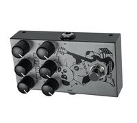 Aramox Mini Guitar Effect Pedal Metal Distortion Overdrive Pedal 9 Tones 3 Band EQ True Bypass DC9V USB 5V Compact Design for Electric Guitar Players Stage Practice Recording